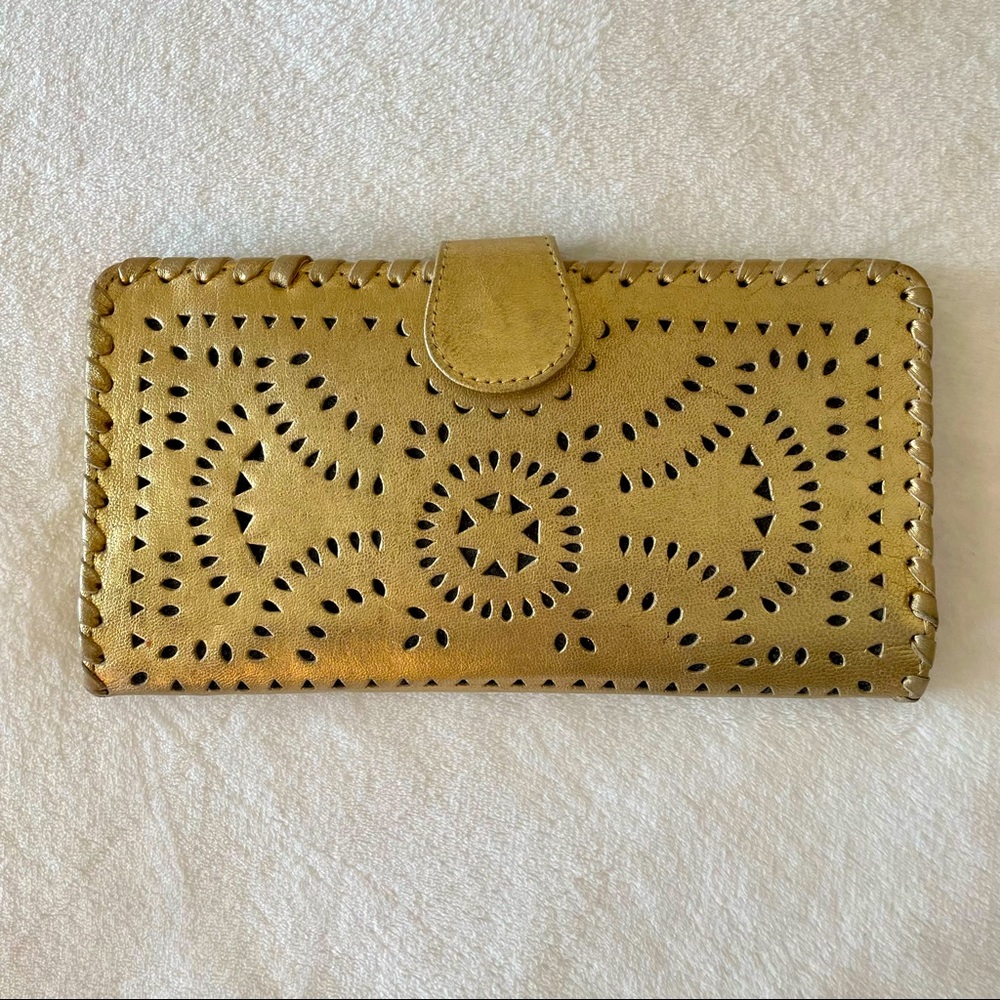 Cleobella Metallic Gold Mexicana Wallet